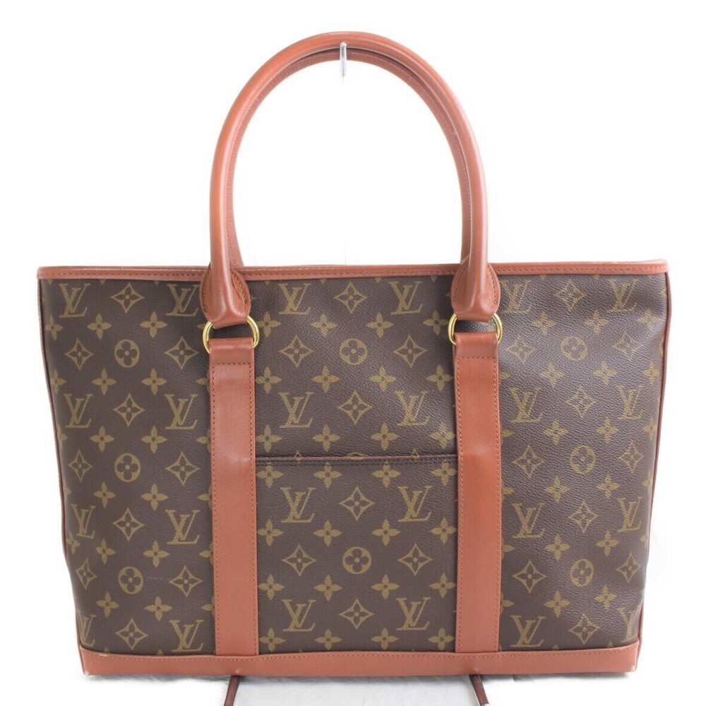 LOUIS VUITTON Sac Weekend Monogram Brown Canvas Tote Bag Handbag LV